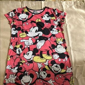 Disney Mickey Mouse Graphic T-Shirt - Red and Black